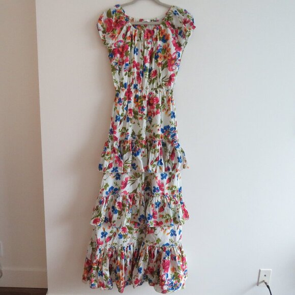 EYWASOULS MALIBU Inka Tiered Floral Maxi Dress Bohemian Summer - Size XS / S - Picture 3 of 16